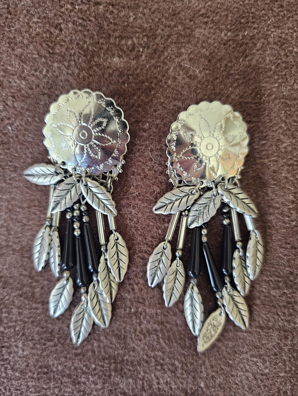Vintage Native American Dream Catcher Earrings